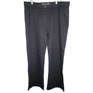 Betabrand 2XL Petite Charcoal Gray Wide‎ Leg Women's Pull On Stretch Pants